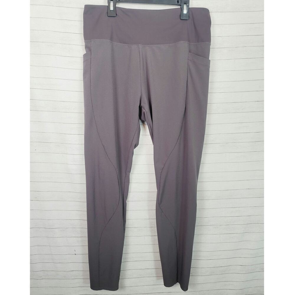 ATHLETA QUEST HYBRID TIGHT IN TAUPE BROWN, SZ 14